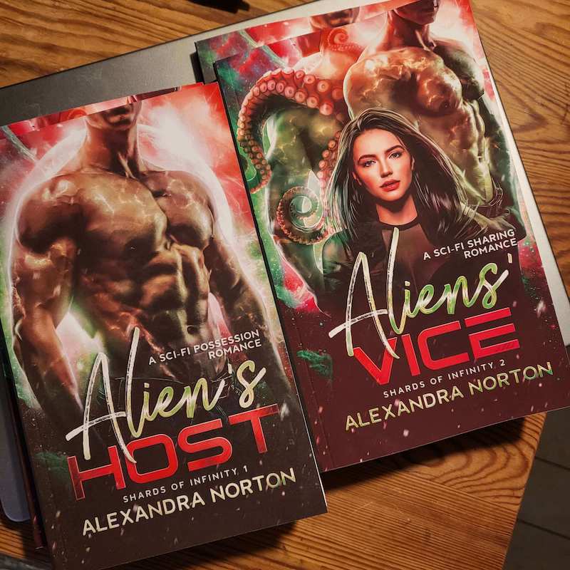 Alien's Host and Aliens' Vice paperback books